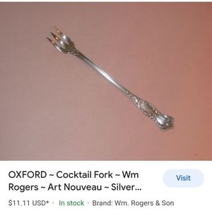 Selling two Roger cocktail forks